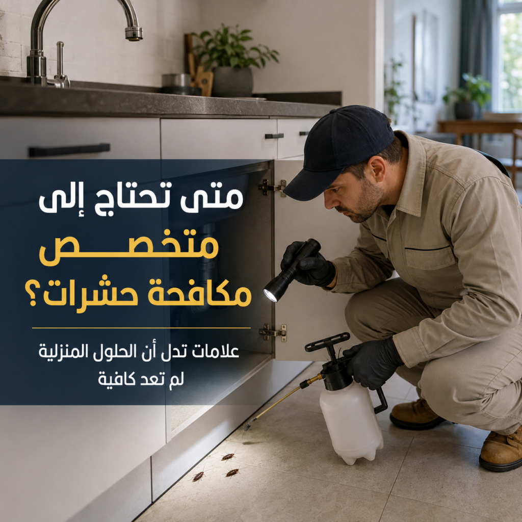 متى تحتاج إلى شركة مكافحة حشرات