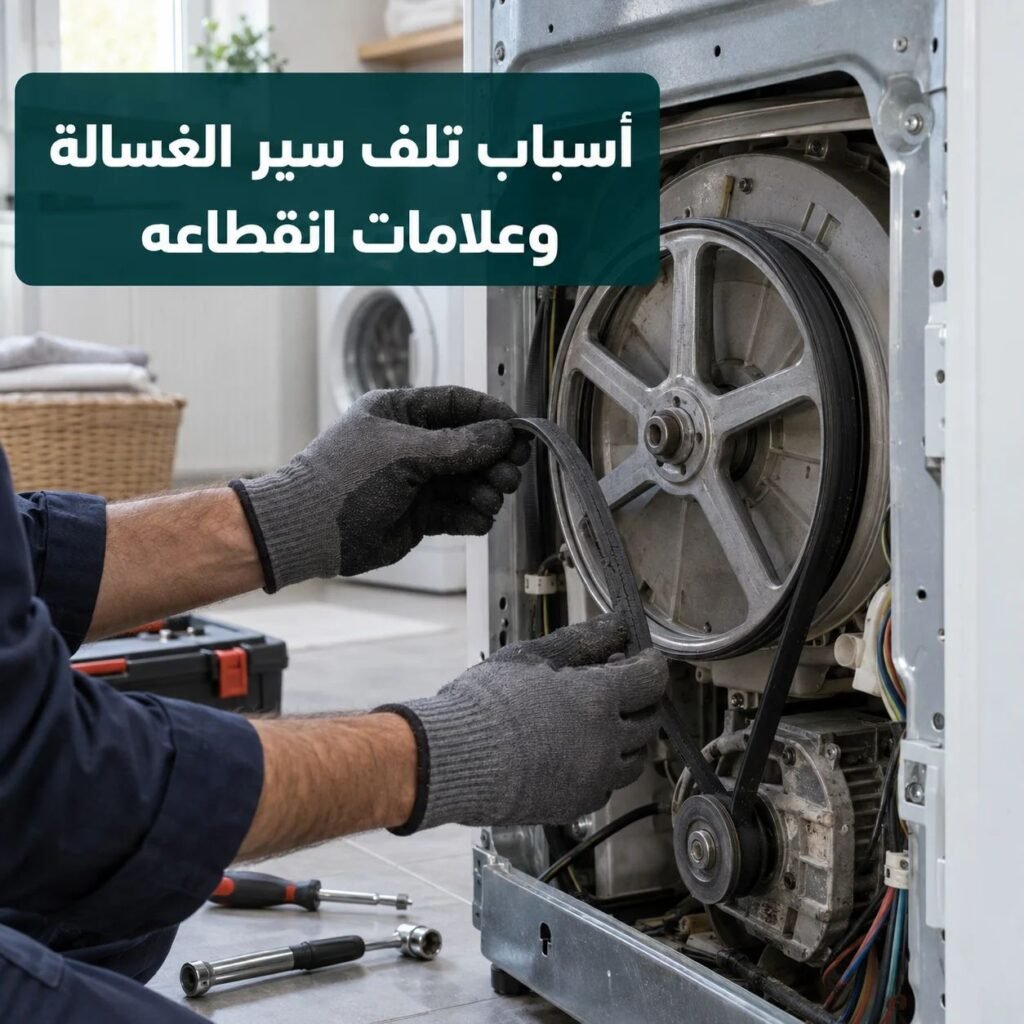 أسباب تلف سير الغسالة وعلامات انقطاعه