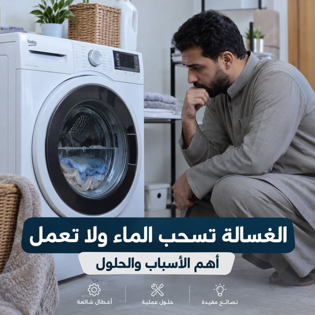 الغسالة تسحب الماء ولا تعمل