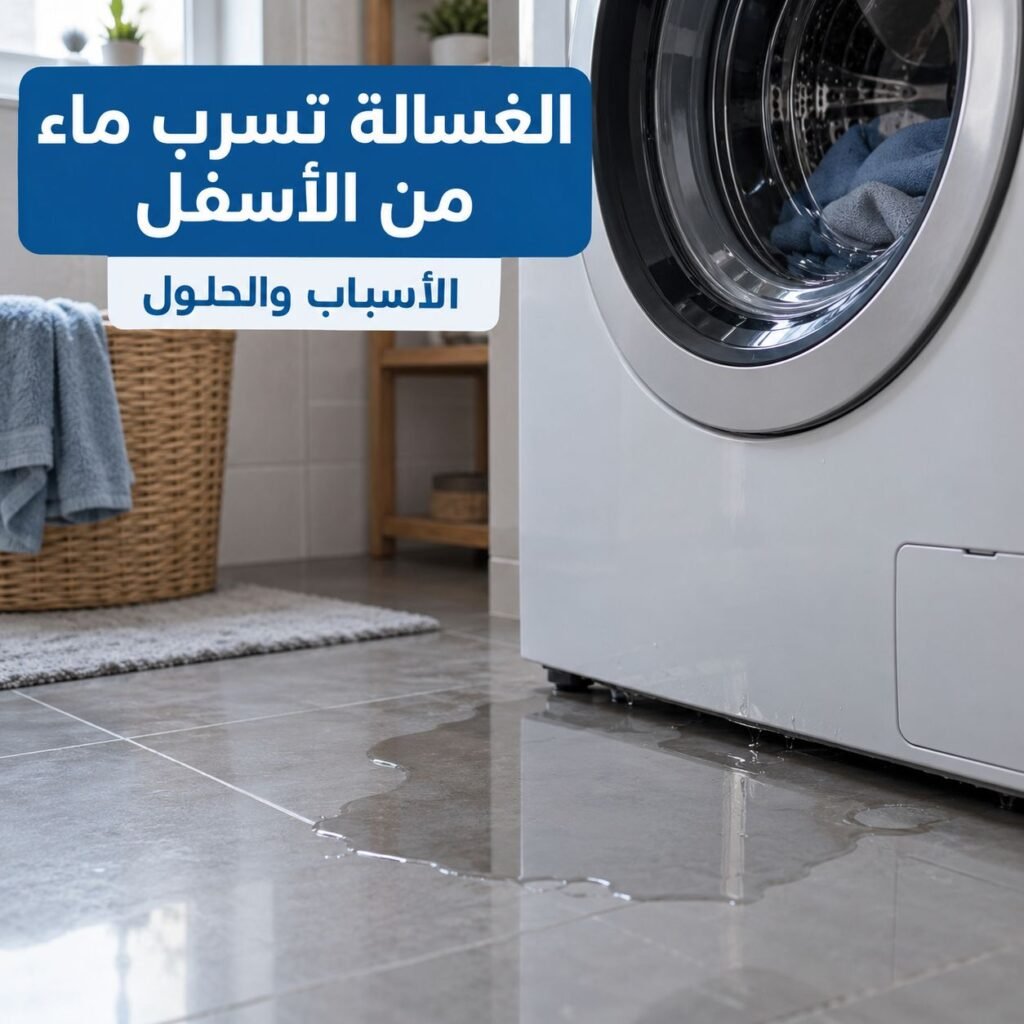 الغسالة تسرب ماء من الأسفل