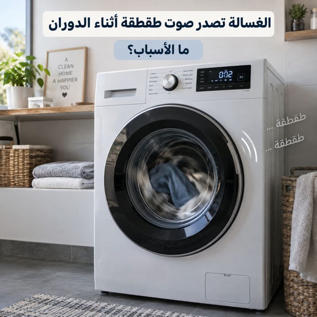 الغسالة تصدر صوت طقطقة أثناء الدوران