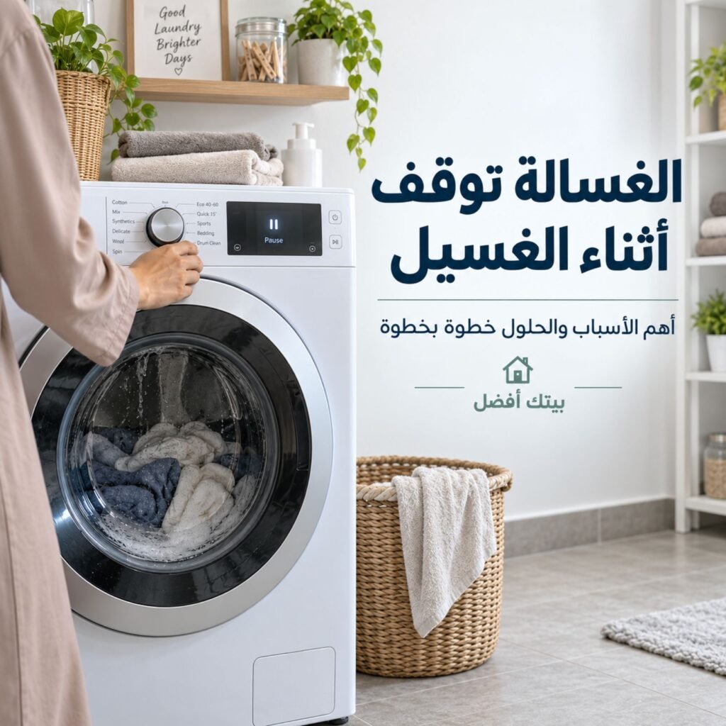 الغسالة توقف أثناء الغسيل