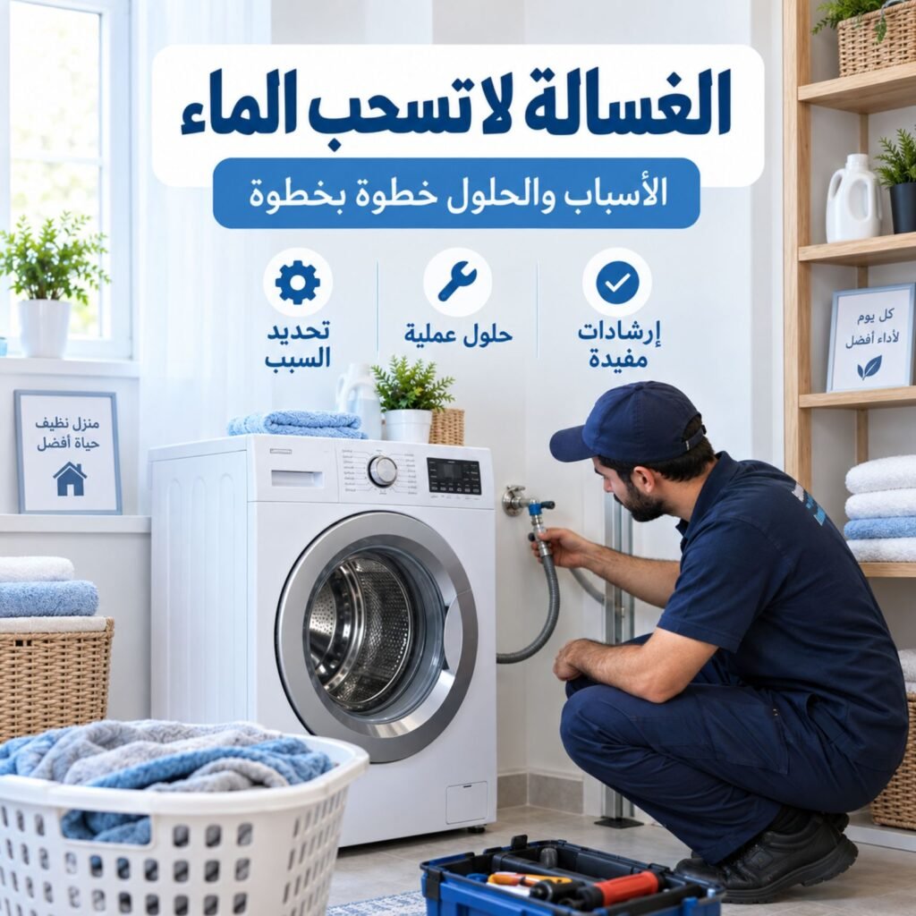 الغسالة لا تسحب الماء