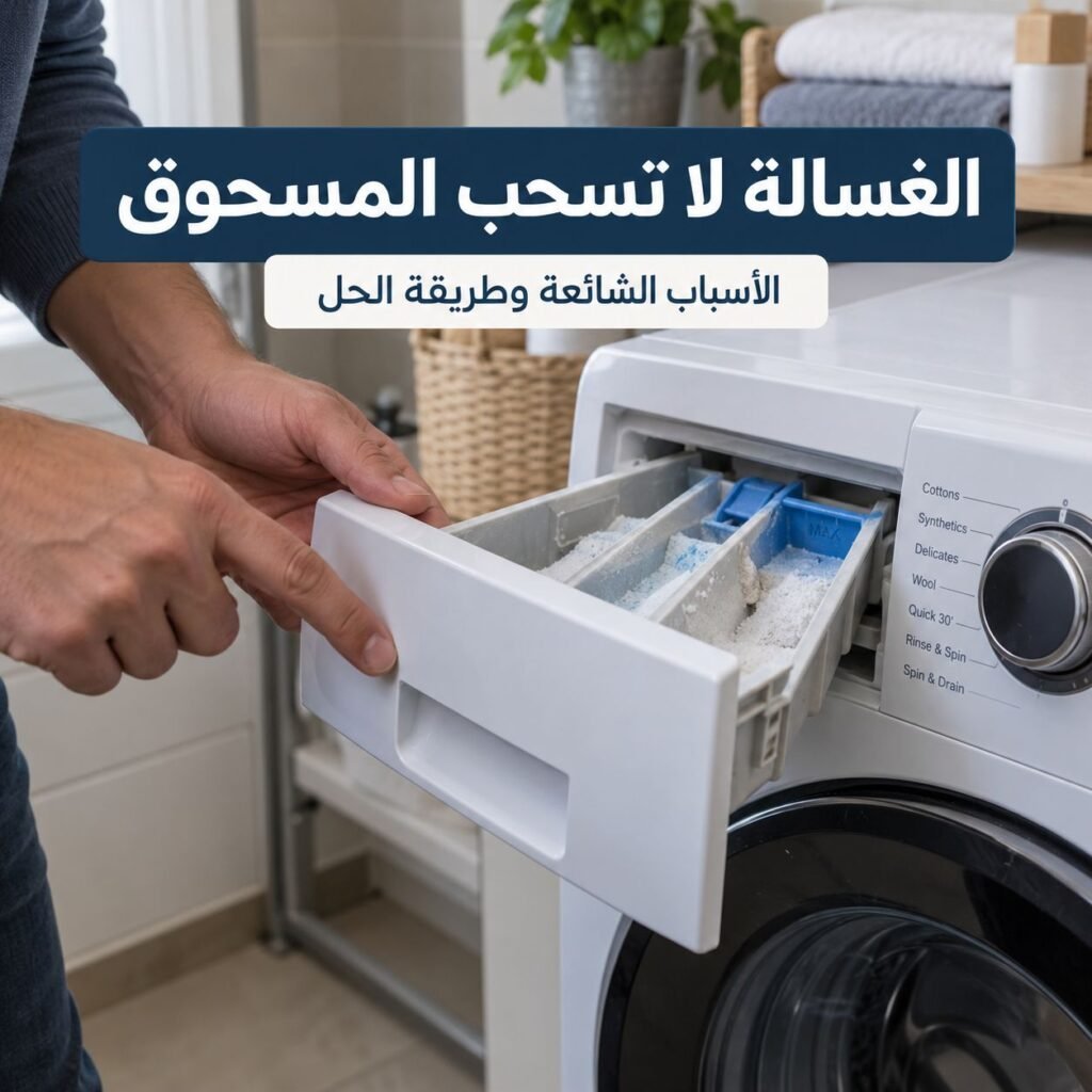 الغسالة لا تسحب المسحوق