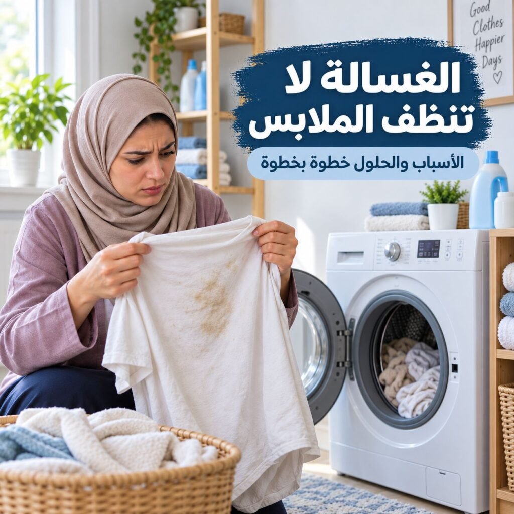 الغسالة لا تنظف الملابس