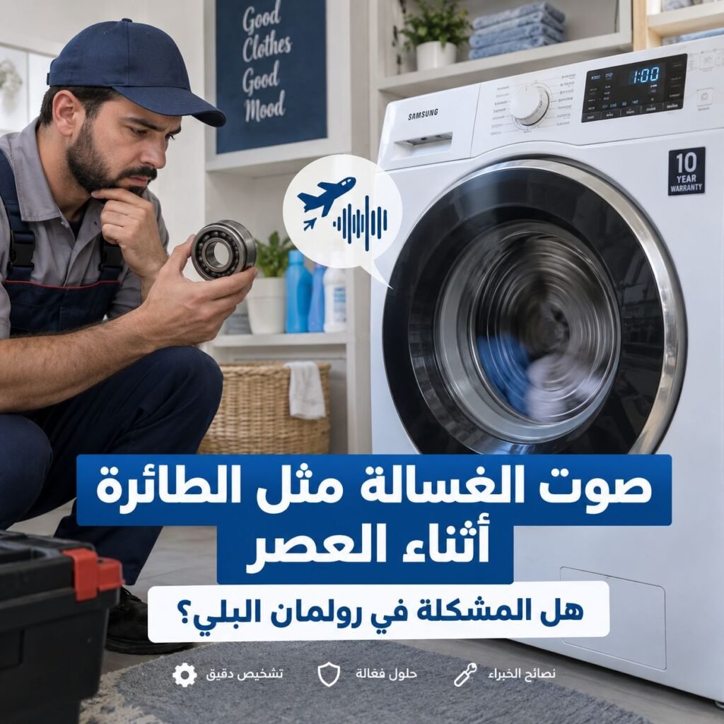 صوت الغسالة مثل الطائرة أثناء العصر