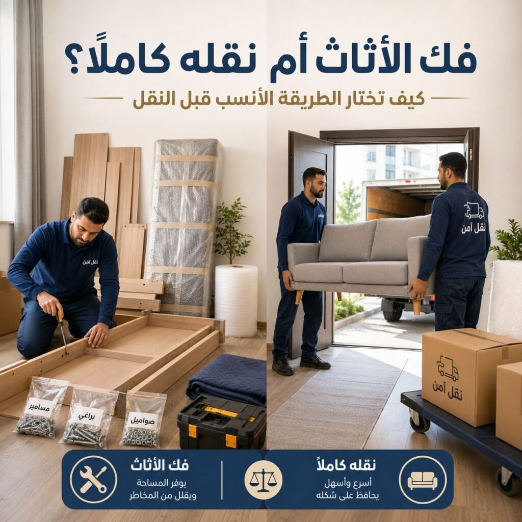 فك الأثاث أم نقله كاملًا