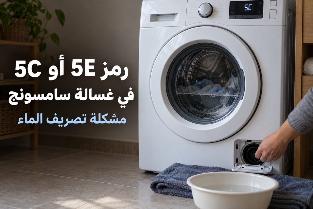 ماذا يعني رمز 5e أو 5c في غسالة سامسونج